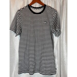 Nike SB Men's Striped T‎ Shirt Black White Gray Size S